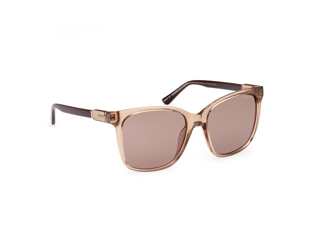 Sonnenbrillen Skechers SE6295 (45H) farbe marrone chiaro lucido - bronzo scuro lucido form quadratisch gläser marrone polar.