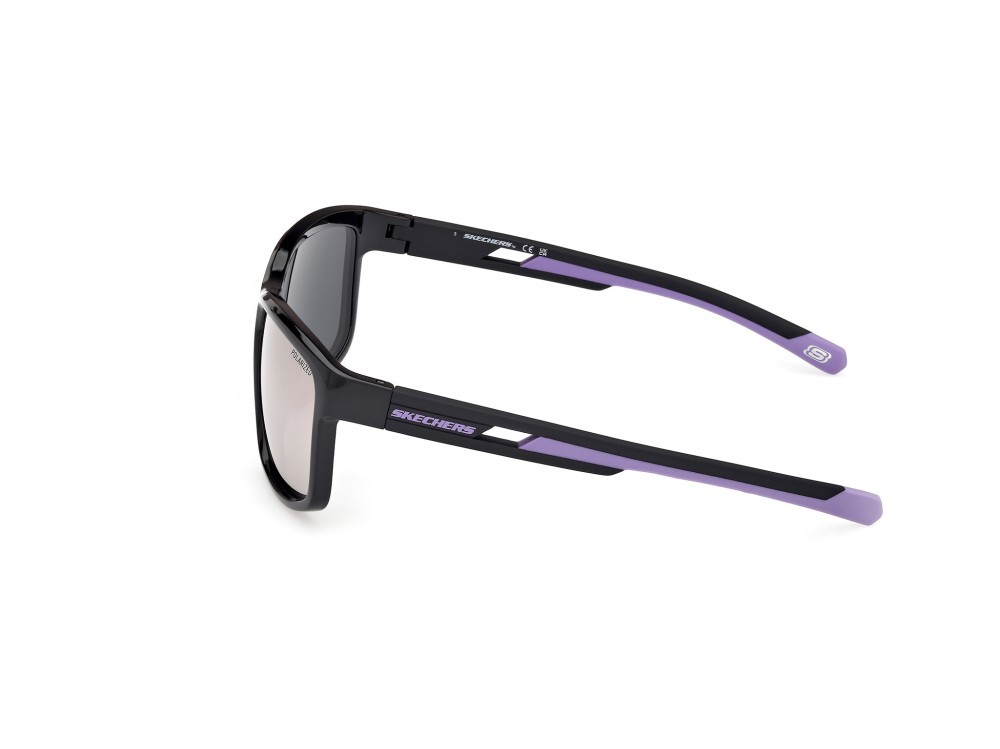 Sonnenbrillen Skechers SE6363 (01D) farbe nero lucido - nero opaco form rechteckig gläser viola