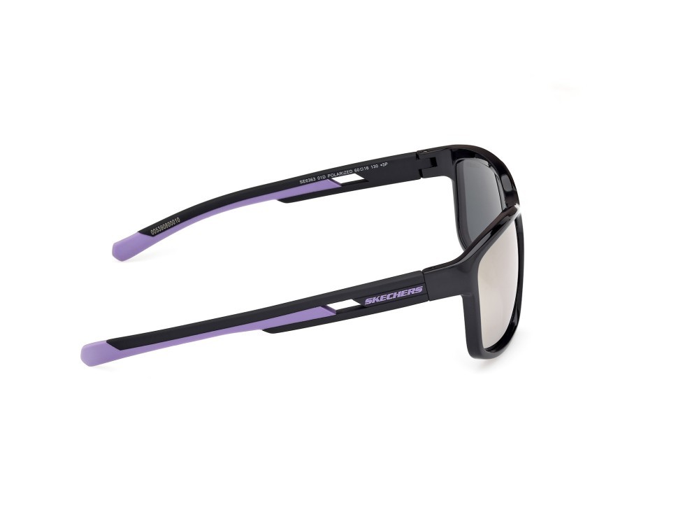 Sonnenbrillen Skechers SE6363 (01D) farbe nero lucido - nero opaco form rechteckig gläser viola