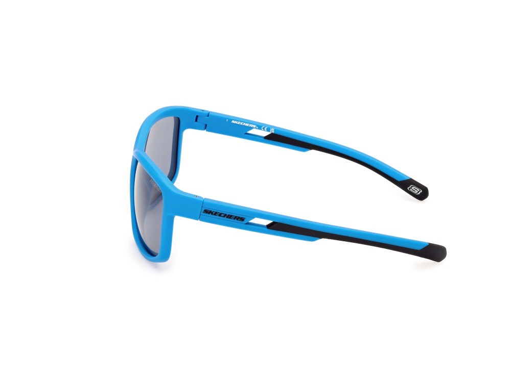 Sonnenbrillen Skechers SE6363 (91D) farbe blu opaco form rechteckig gläser blu polar.