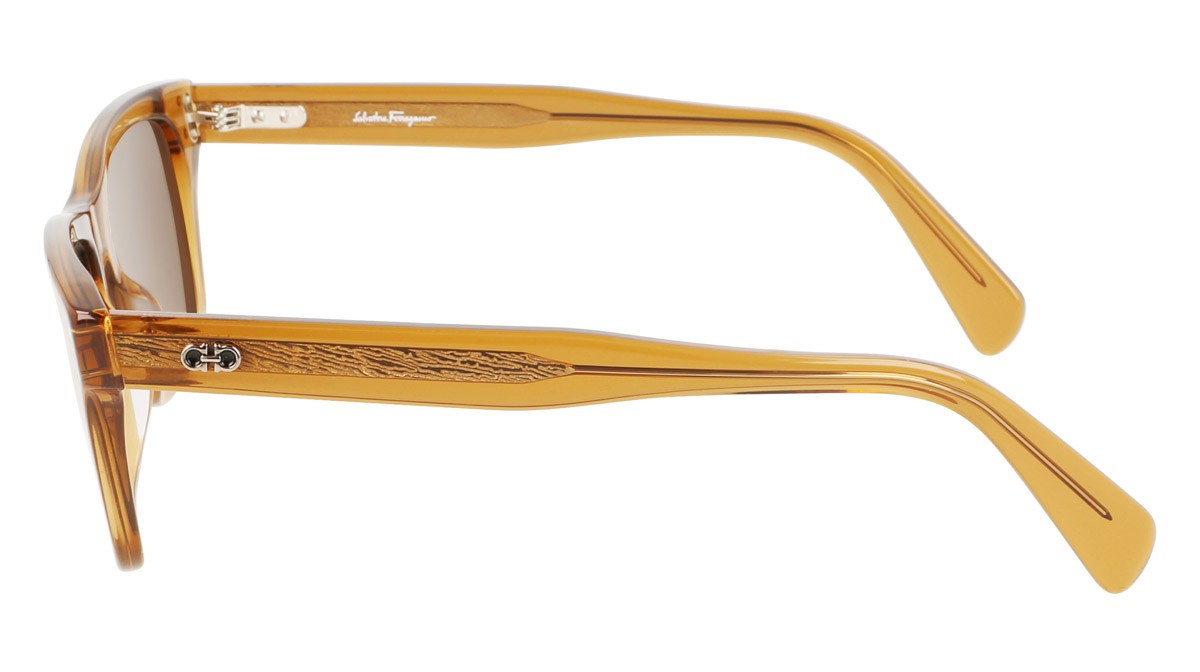 Sonnenbrillen Salvatore Ferragamo SF1039S (261) farbe transparent caramel form rechteckig 