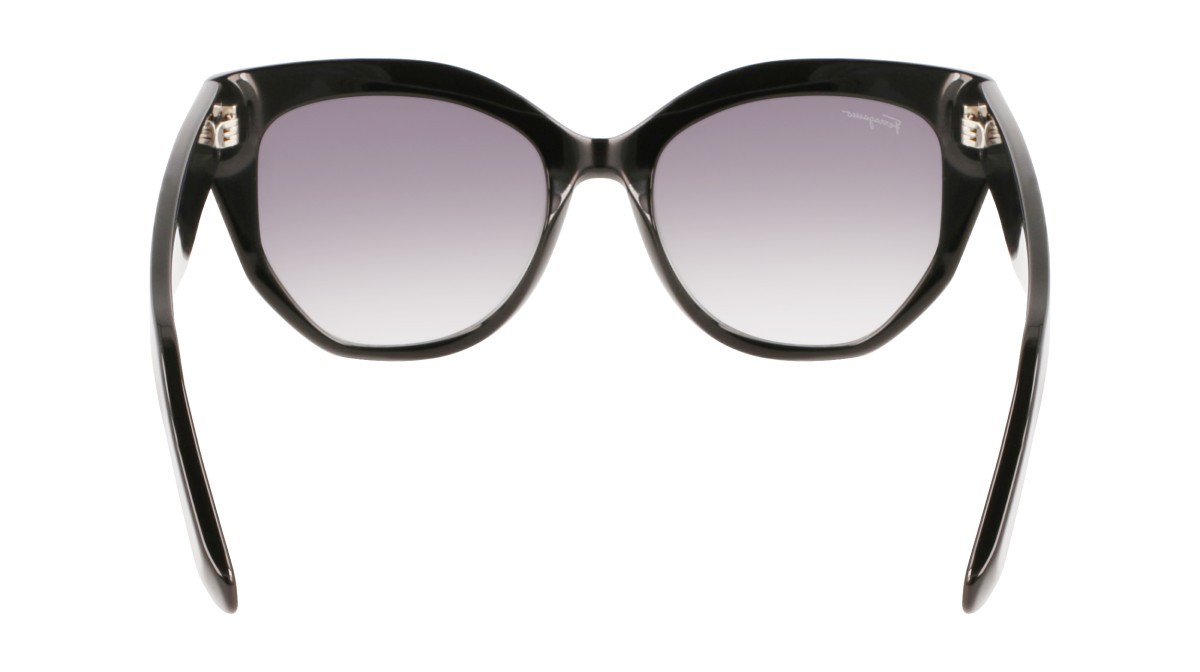 Sunglasses Salvatore Ferragamo SF1061S (001) color black shape cat eye lenses grey gradient
