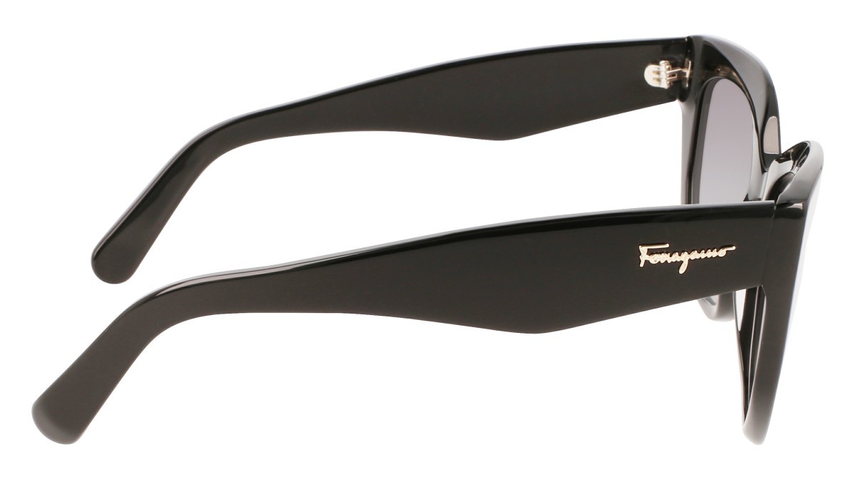 Sunglasses Salvatore Ferragamo SF1061S (001) color black shape cat eye lenses grey gradient