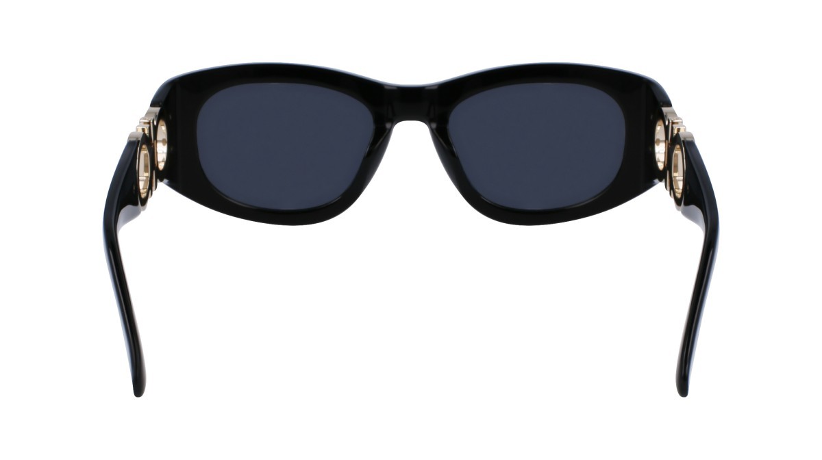 Sonnenbrillen Salvatore Ferragamo SF1082SN (001) farbe black form oval gläser solid grey
