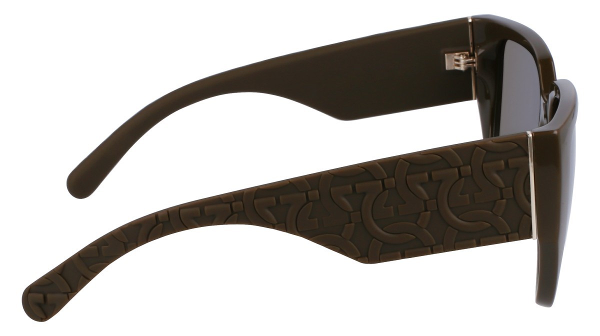 Sonnenbrillen Salvatore Ferragamo SF1088SE (324) farbe dark khaki form pantos gläser gradient khaki