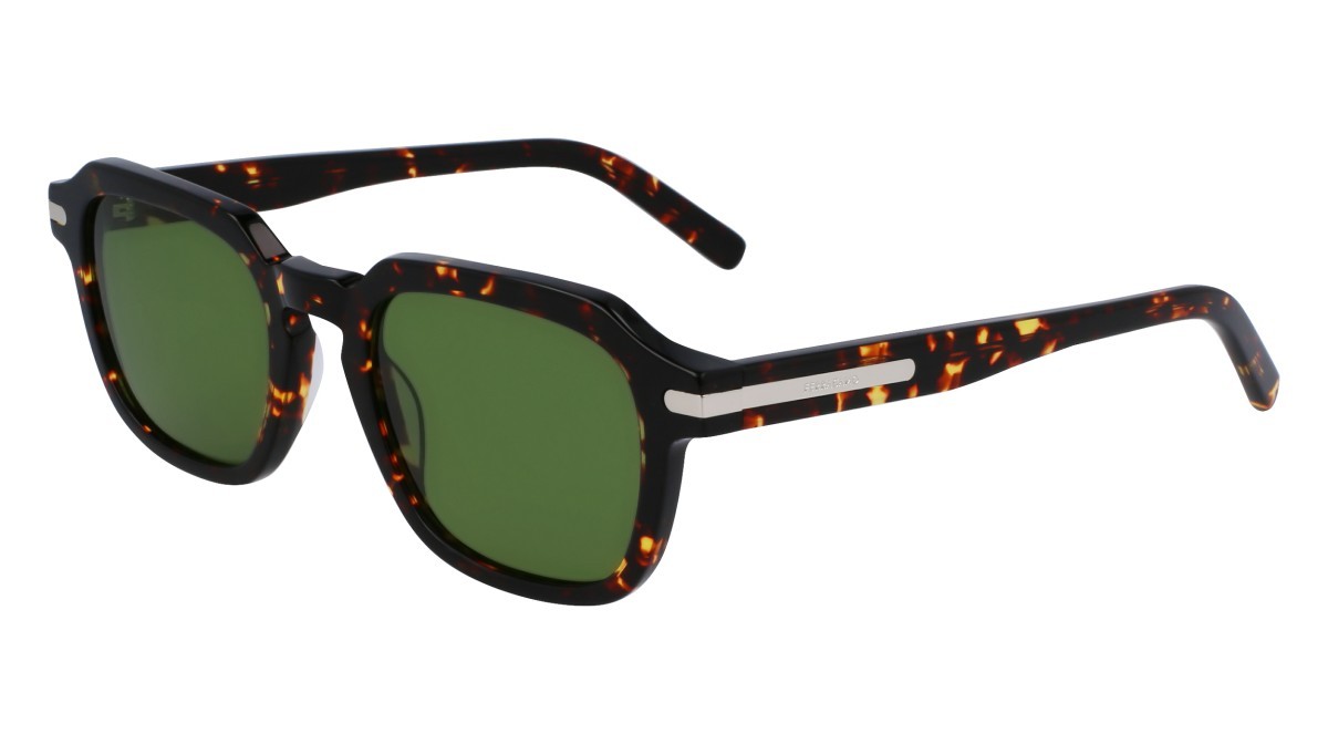 Sonnenbrillen Salvatore Ferragamo SF1089SN (219) farbe dark tortoise form rechteckig gläser solid green