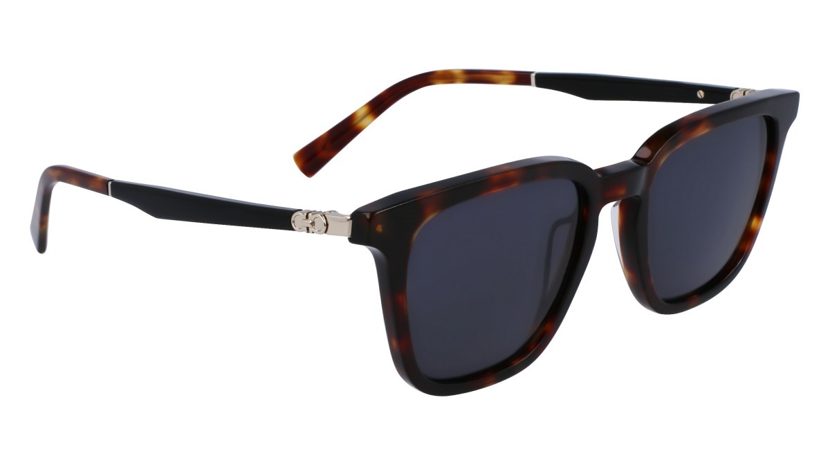 Sonnenbrillen Salvatore Ferragamo SF1100S (242) farbe dark tortoise form rechteckig gläser solid grey