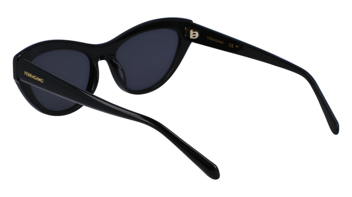 Sonnenbrillen Salvatore Ferragamo SF1103S (001) farbe black form cat-eye gläser solid grey