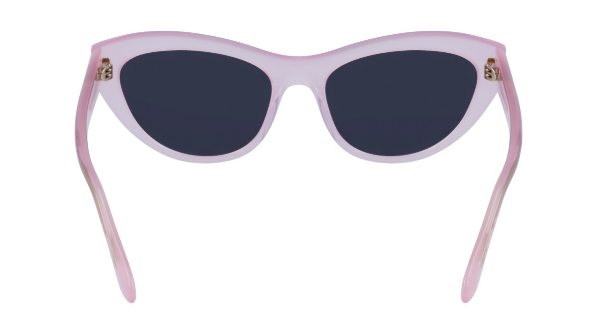 Sonnenbrillen Salvatore Ferragamo SF1103S (663) farbe opaline pink form cat-eye gläser solid grey