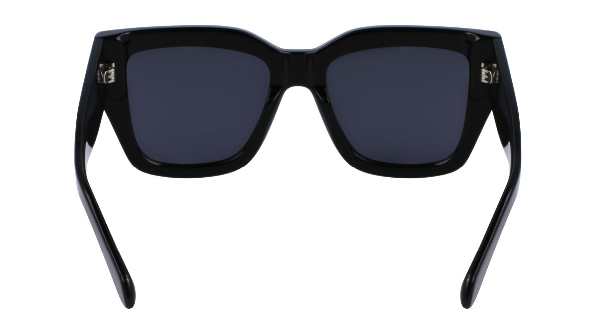 Sunglasses Salvatore Ferragamo SF1104S (001) color black shape rectangle lenses solid grey