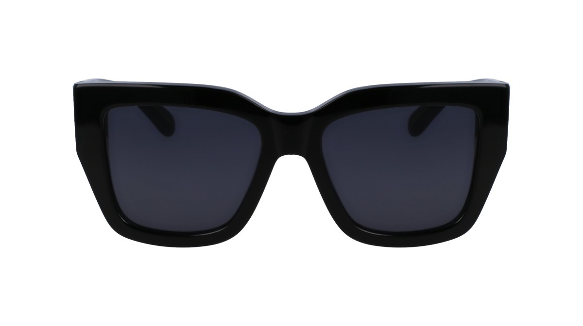 Sunglasses Salvatore Ferragamo SF1104S (001) color black shape rectangle lenses solid grey
