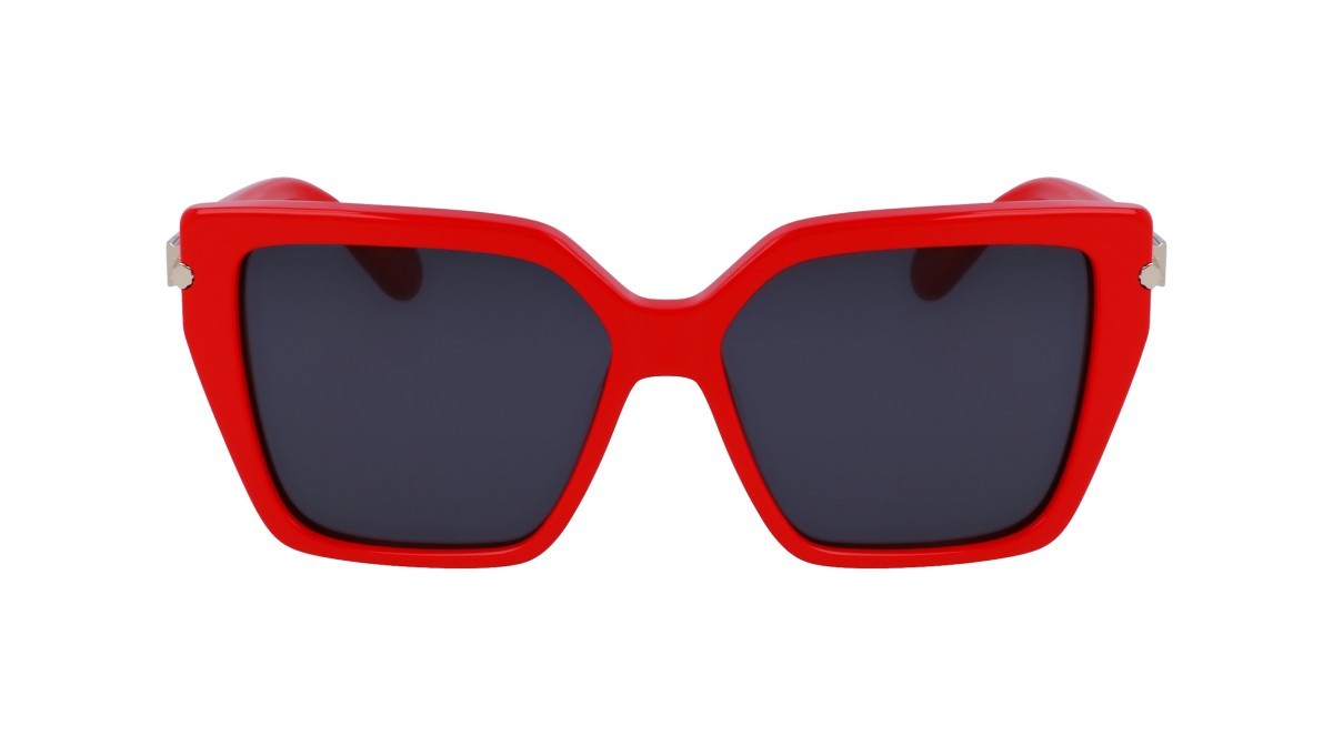 Sonnenbrillen Salvatore Ferragamo SF1106S (600) farbe red form rechteckig gläser solid grey