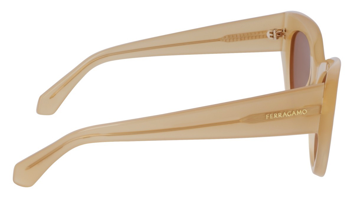 Sonnenbrillen Salvatore Ferragamo SF1107S (708) farbe opaline honey form pantos gläser solid brown