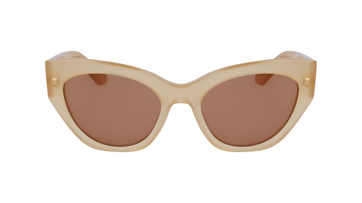 Sonnenbrillen Salvatore Ferragamo SF1107S (708) farbe opaline honey form pantos gläser solid brown
