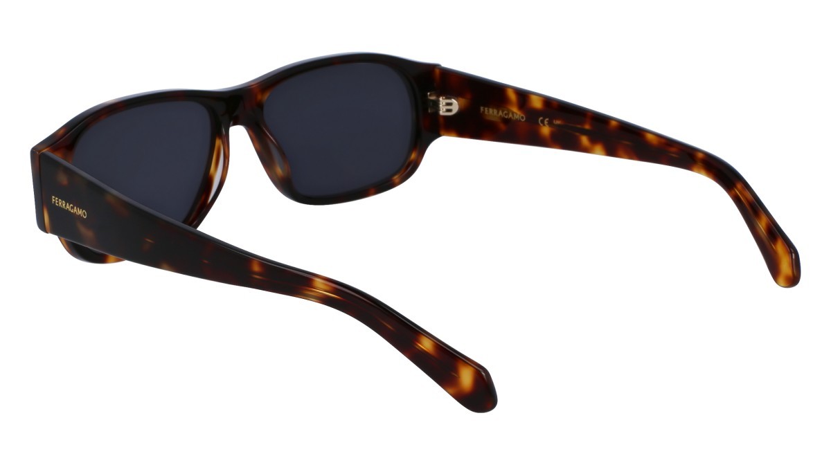 Sonnenbrillen Salvatore Ferragamo SF1109S (242) farbe dark tortoise form rechteckig gläser solid grey