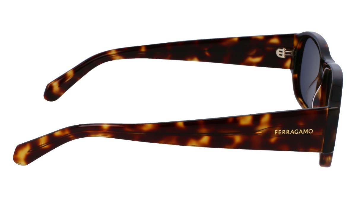 Sonnenbrillen Salvatore Ferragamo SF1109S (242) farbe dark tortoise form rechteckig gläser solid grey