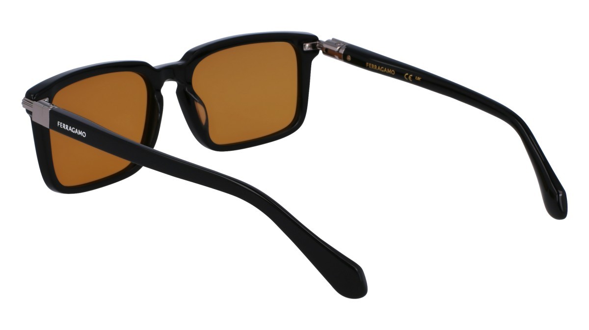 Sonnenbrillen Salvatore Ferragamo SF1110S (009) farbe black/orange form rechteckig gläser solid ochre