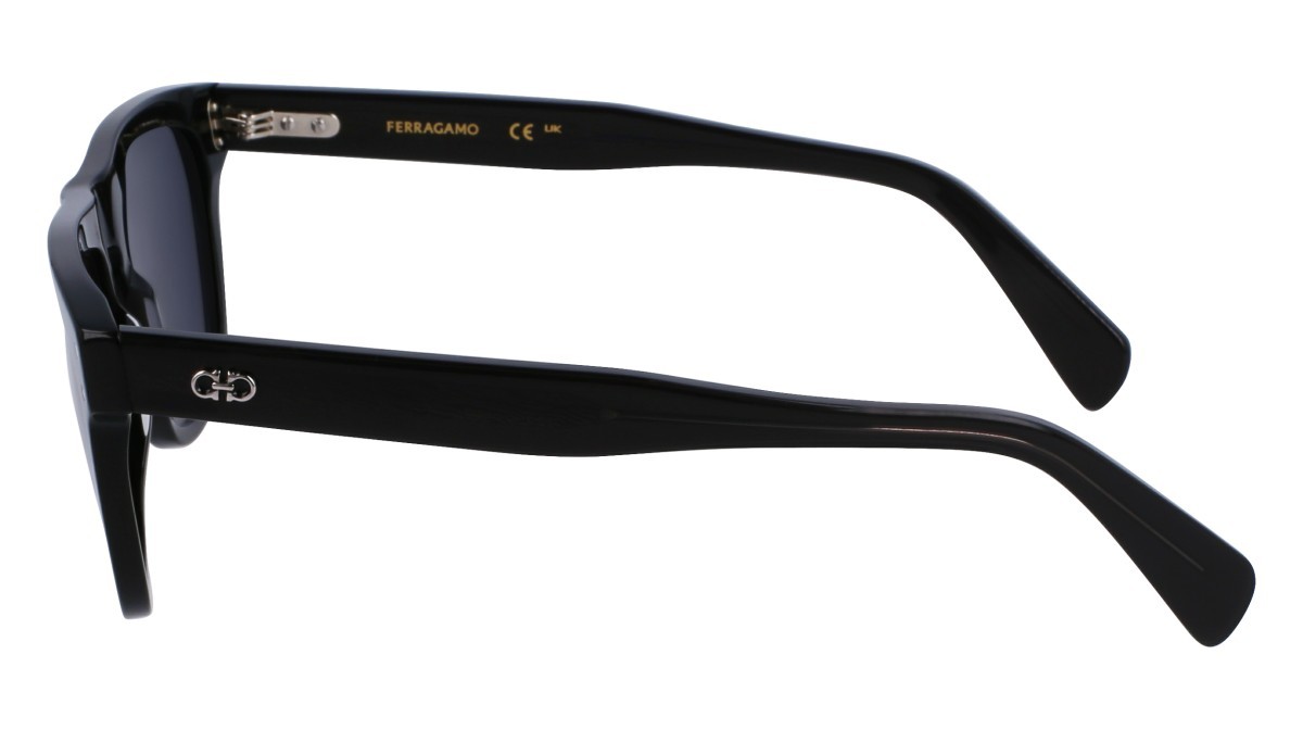 Sonnenbrillen Salvatore Ferragamo SF1111S (001) farbe black form pantos gläser solid grey