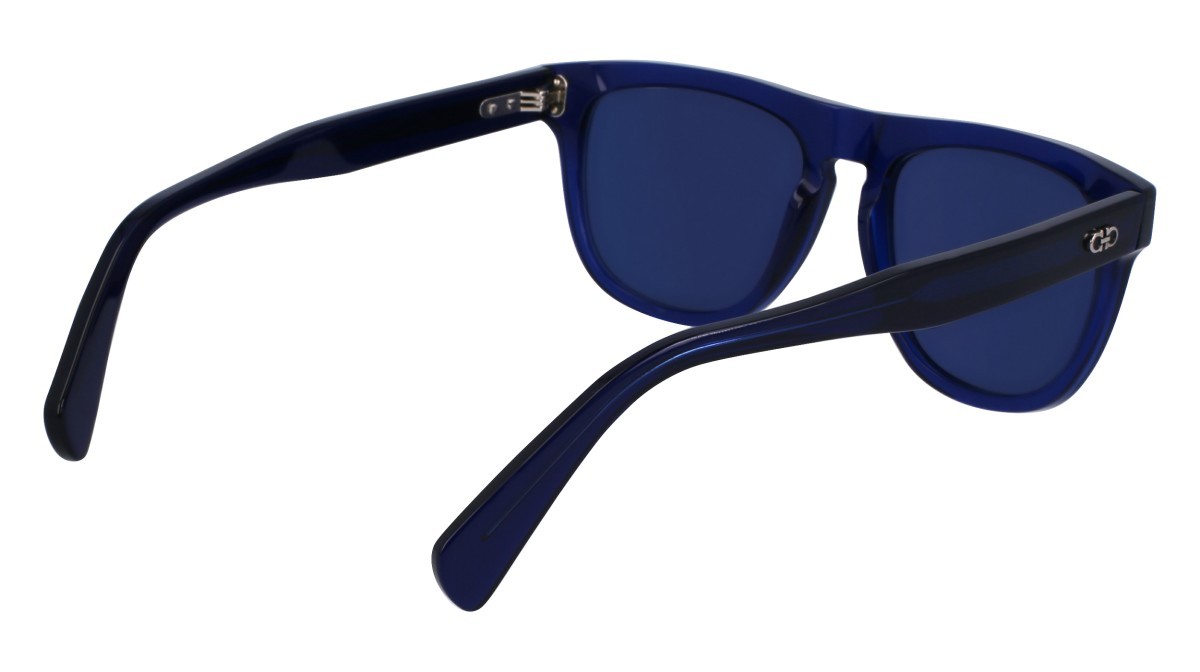 Sonnenbrillen Salvatore Ferragamo SF1111S (432) farbe transparent blue form pantos gläser solid denim