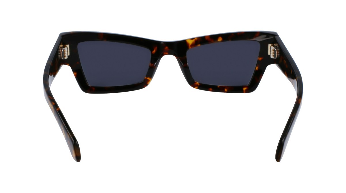Sonnenbrillen Salvatore Ferragamo SF2006S (242) farbe dark tortoise form rechteckig gläser solid grey
