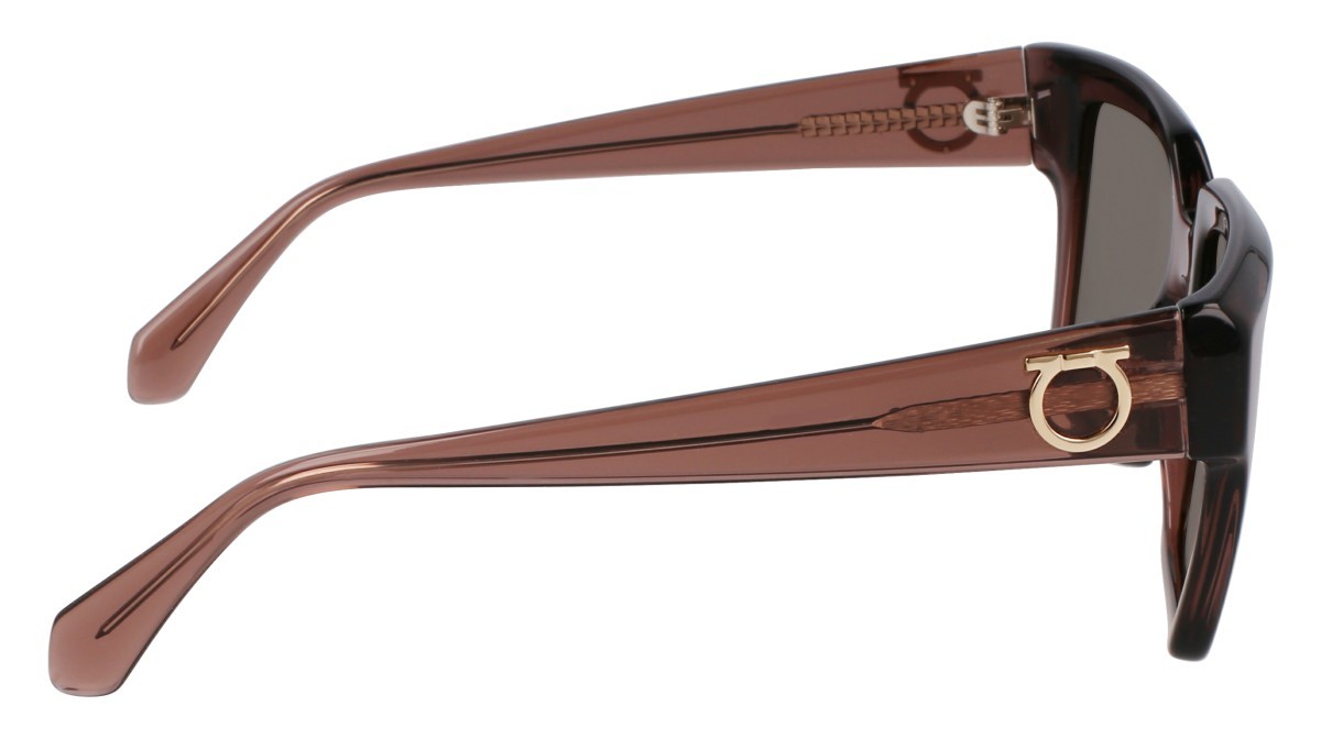 Sonnenbrillen Salvatore Ferragamo SF2014S (511) farbe transparen mauve form rechteckig gläser solid purple