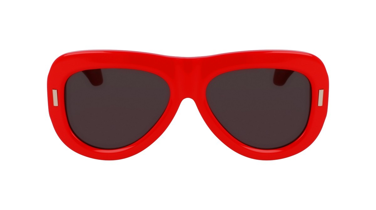 Sonnenbrillen Salvatore Ferragamo SF2029SE (600) farbe red form aviator gläser solid grey