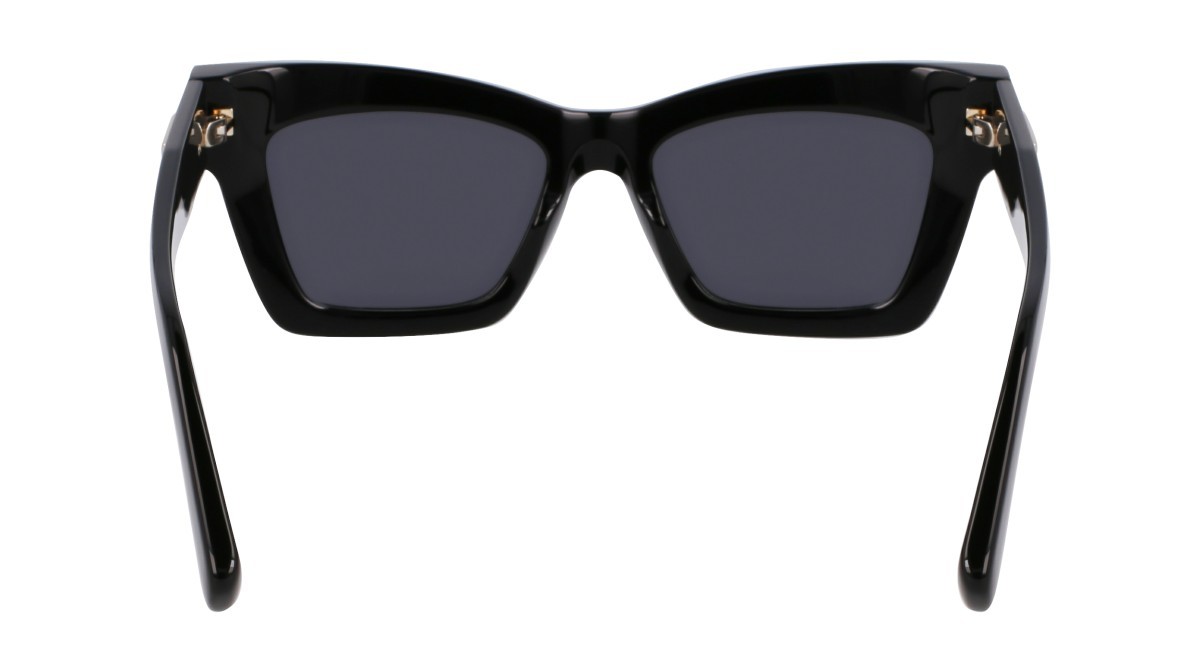 Sunglasses Salvatore Ferragamo SF2031S (001) color black shape rectangle lenses solid grey