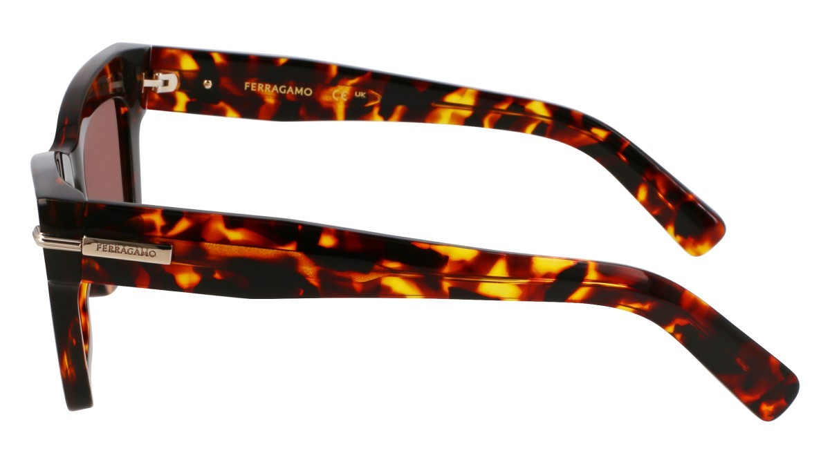 Sunglasses Salvatore Ferragamo SF2031S (242) color dark tortoise shape rectangle lenses solid red wine