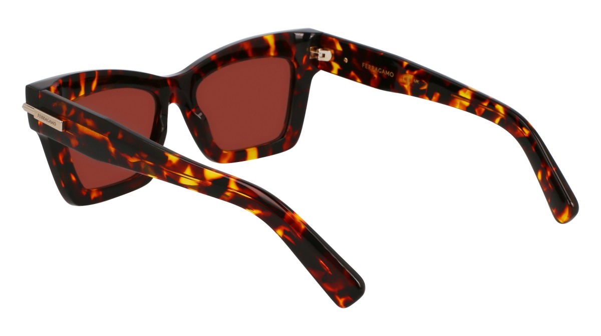 Sunglasses Salvatore Ferragamo SF2031S (242) color dark tortoise shape rectangle lenses solid red wine