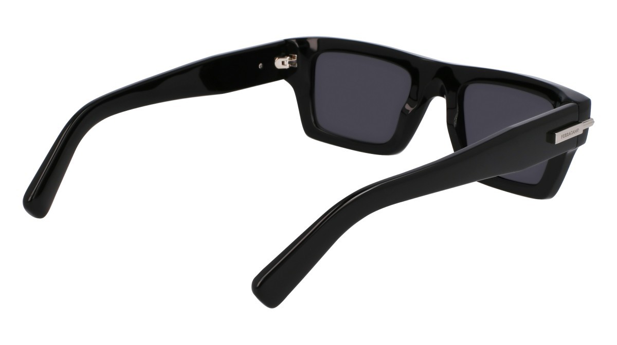 Occhiali da sole Salvatore Ferragamo SF2034S (001) colore black forma rettangolare lenti solid grey