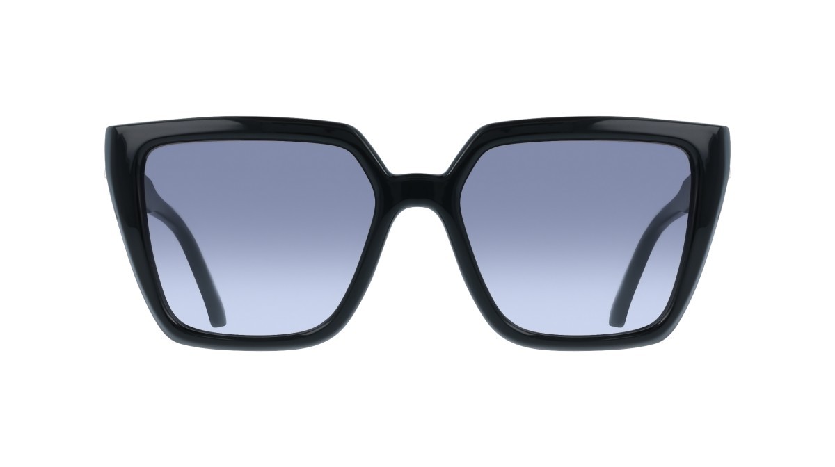Sunglasses Salvatore Ferragamo SF2058SE (001) color black shape rectangle lenses gradient grey