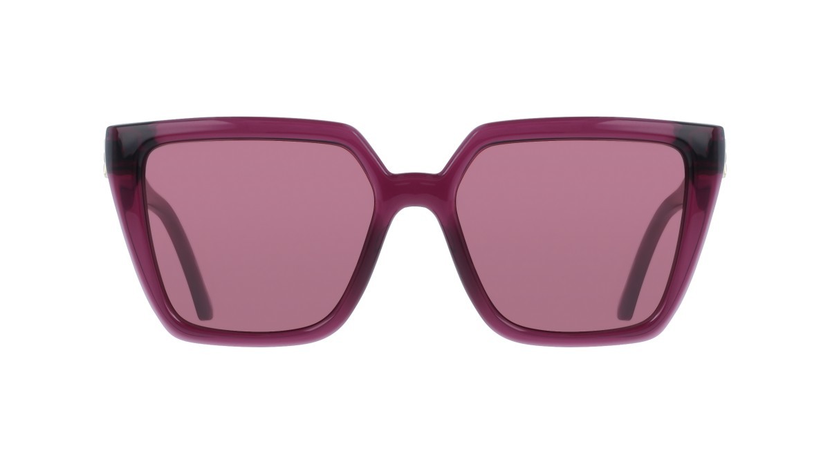 Sunglasses Salvatore Ferragamo SF2058SE (612) color transparent burgundy shape rectangle lenses solid purple