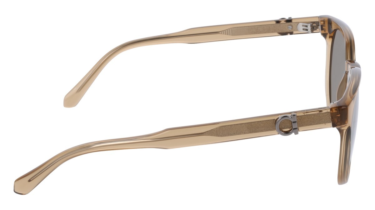 Sonnenbrillen Salvatore Ferragamo SF2059SE (278) farbe transparent sand form pantos gläser solid khaki