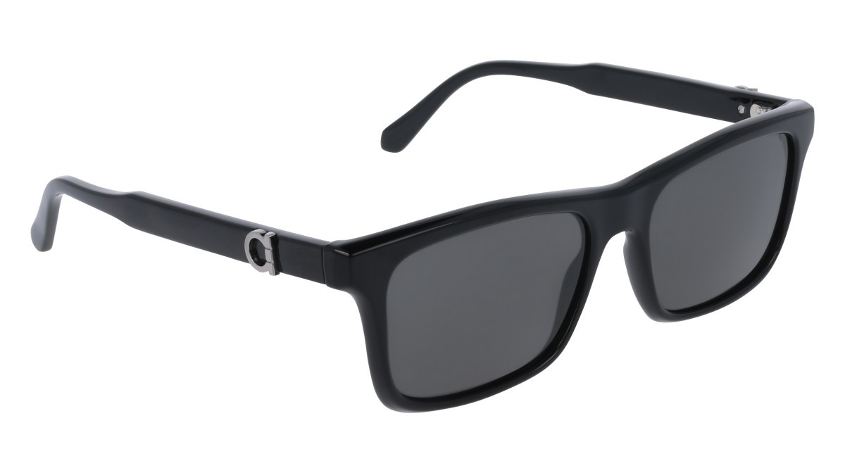 Sunglasses Salvatore Ferragamo SF2060SE (001) color black shape rectangle lenses solid smoke