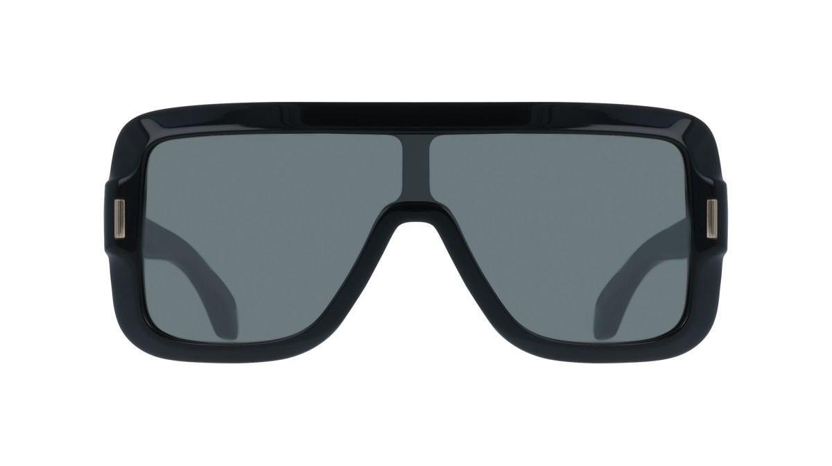 Occhiali da sole Salvatore Ferragamo SF2061SE (001) colore black forma mask lenti solid grey