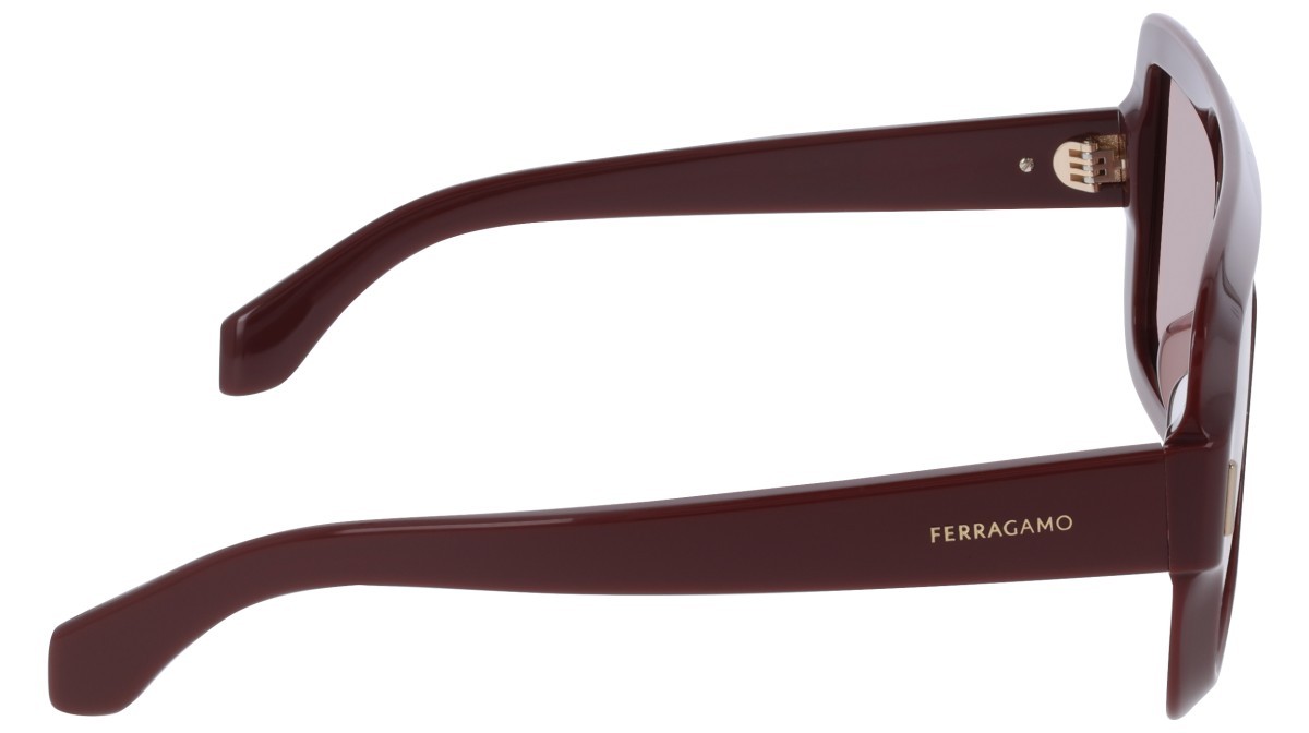 Sunglasses Salvatore Ferragamo SF2061SE (606) color burgundy shape mask lenses solid wine
