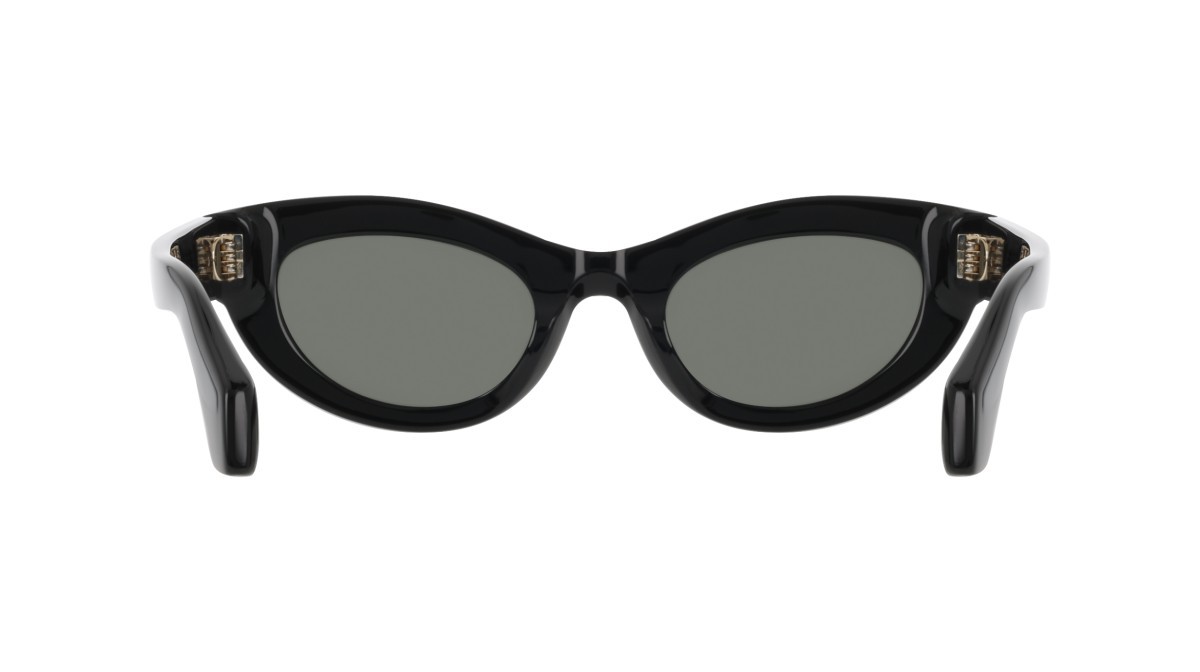 Sunglasses Salvatore Ferragamo SF2062SE (001) color black shape cat eye lenses solid grey