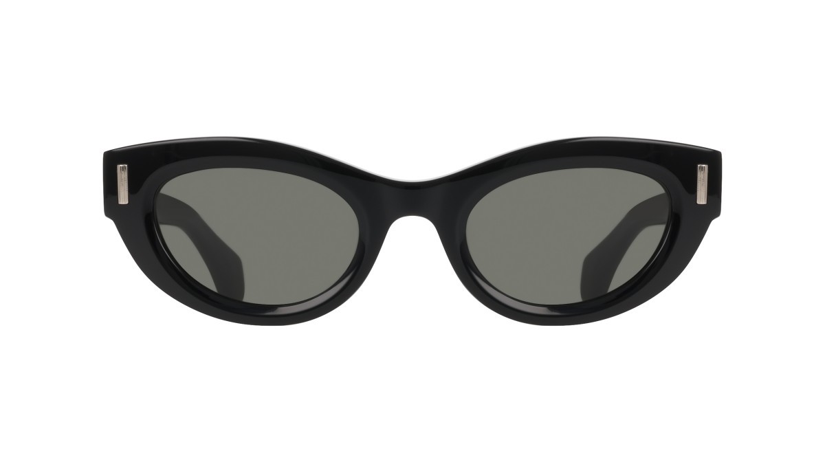 Sunglasses Salvatore Ferragamo SF2062SE (001) color black shape cat eye lenses solid grey