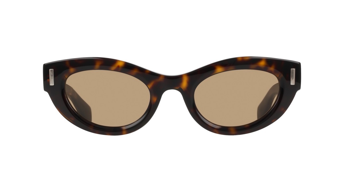 Sunglasses Salvatore Ferragamo SF2062SE (242) color dark tortoise shape cat eye lenses solid brown
