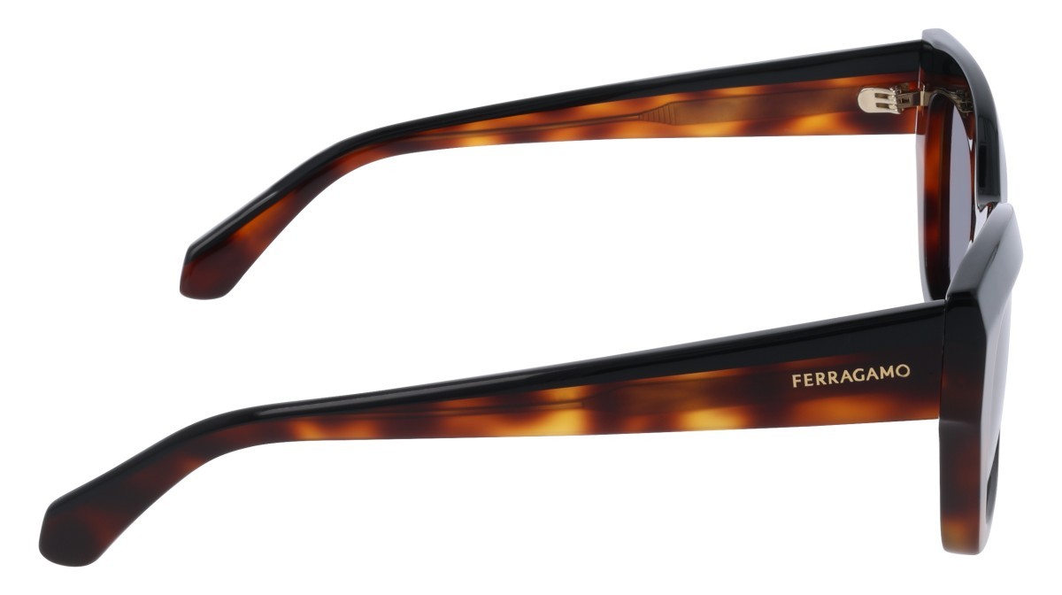 Sunglasses Salvatore Ferragamo SF2065S (006) color black/tortoise shape butterfly lenses solid grey