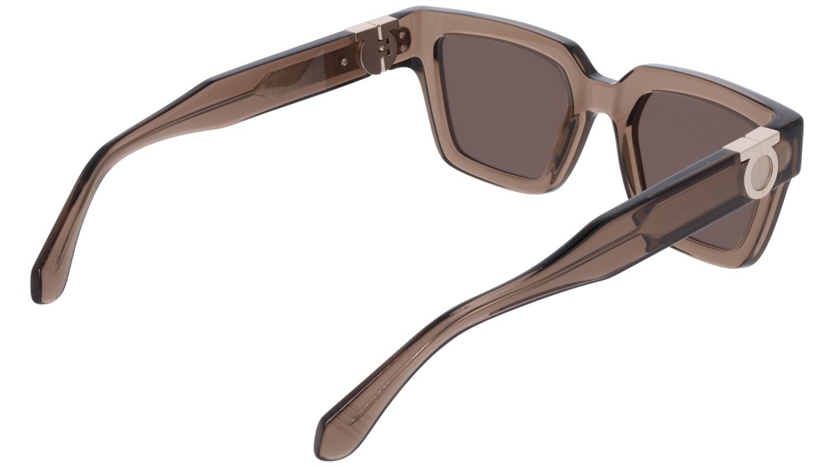 Sunglasses Salvatore Ferragamo SF2066S (232) color transparent brown shape square lenses solid brown