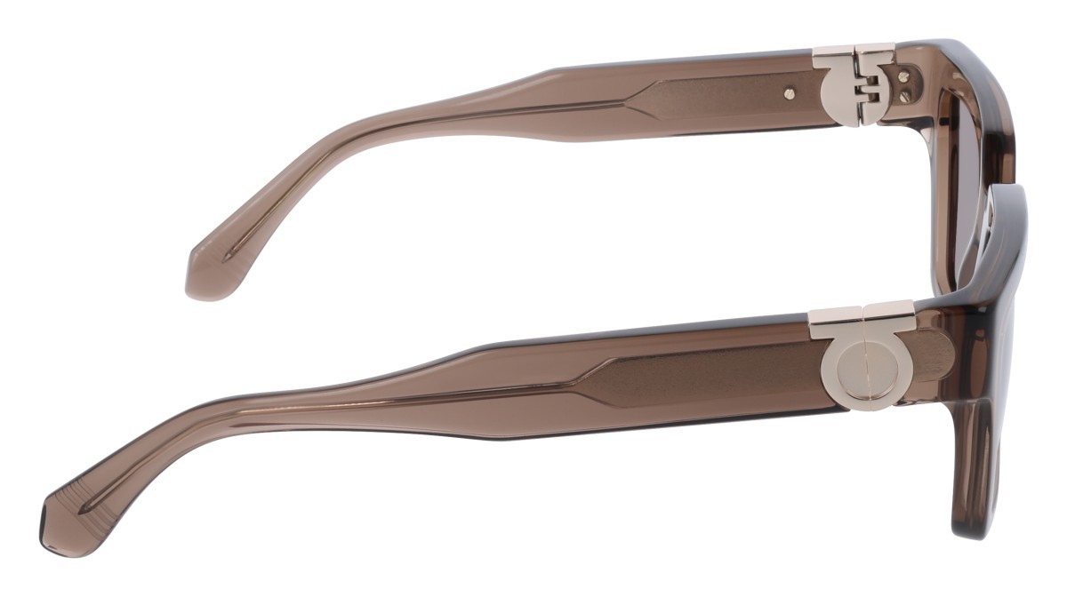 Sunglasses Salvatore Ferragamo SF2066S (232) color transparent brown shape square lenses solid brown