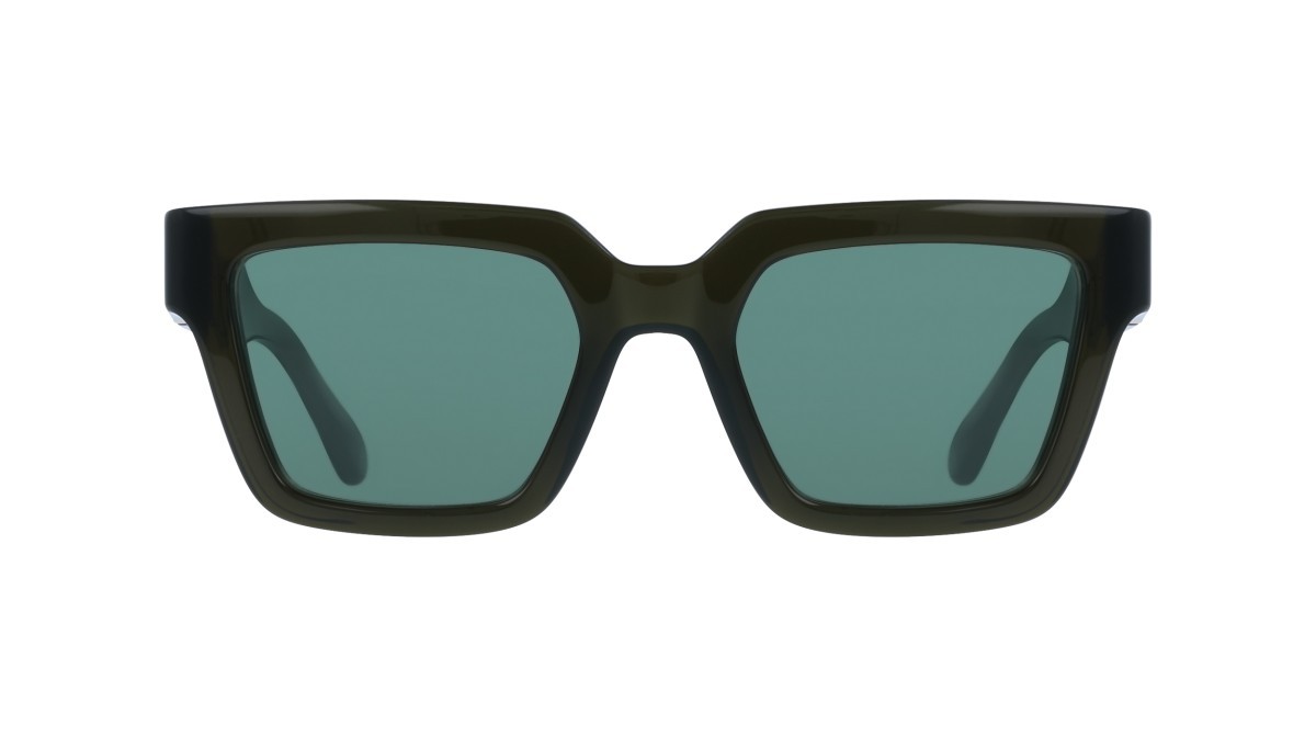 Sunglasses Salvatore Ferragamo SF2066S (302) color transparent dark green shape square lenses solid green