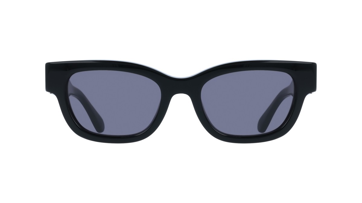 Sunglasses Salvatore Ferragamo SF2067S (001) color black shape rectangle lenses solid grey
