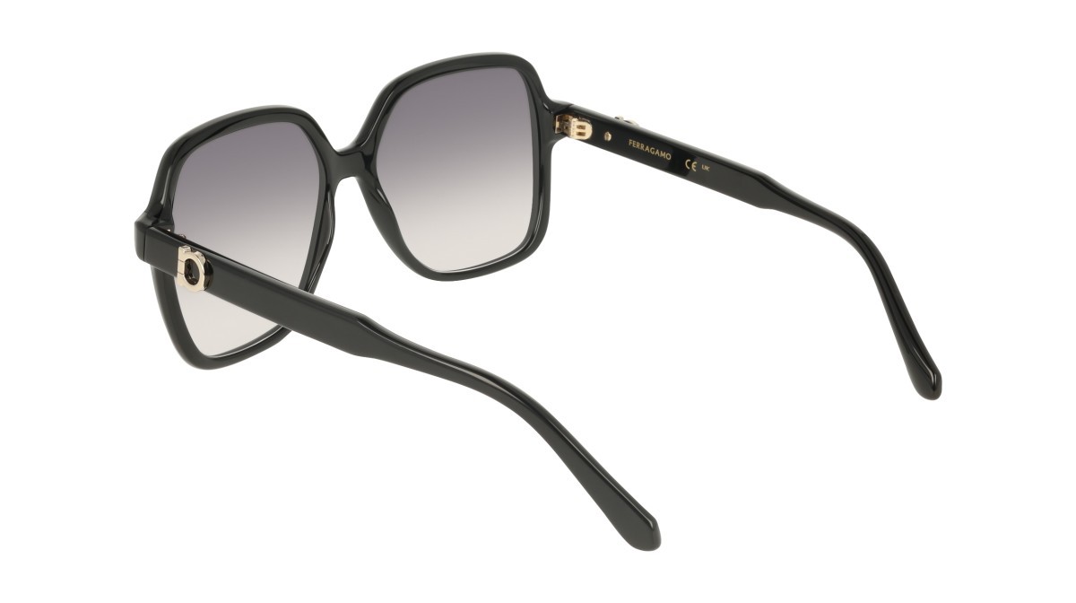 Sunglasses Salvatore Ferragamo SF2069SE (001) color black shape rectangle lenses gradient grey