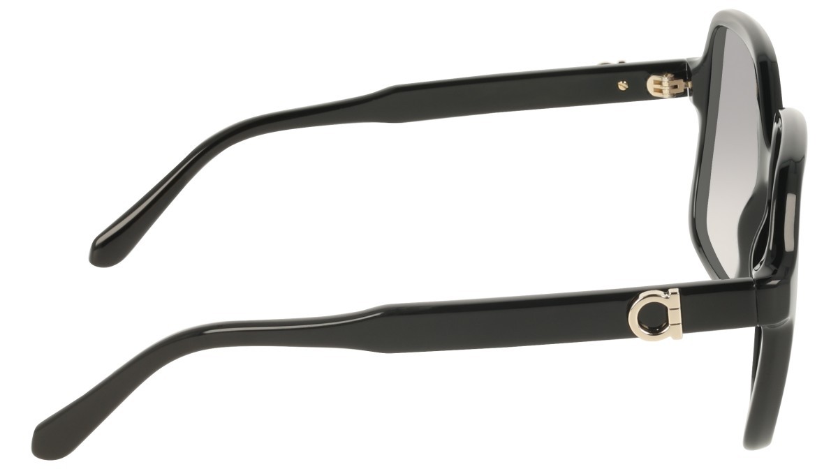 Sunglasses Salvatore Ferragamo SF2069SE (001) color black shape rectangle lenses gradient grey