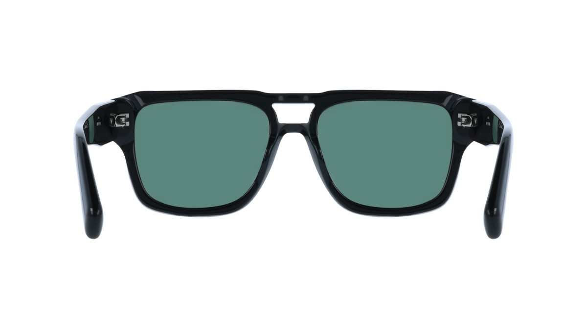 Sunglasses Salvatore Ferragamo SF2070S (001) color black shape rectangle lenses solid green