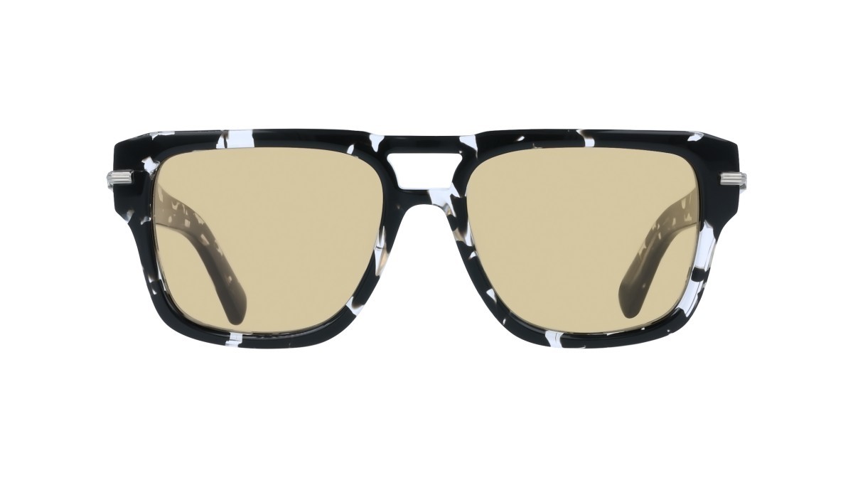 Sunglasses Salvatore Ferragamo SF2070S (010) color black tortoise shape rectangle lenses solid brown