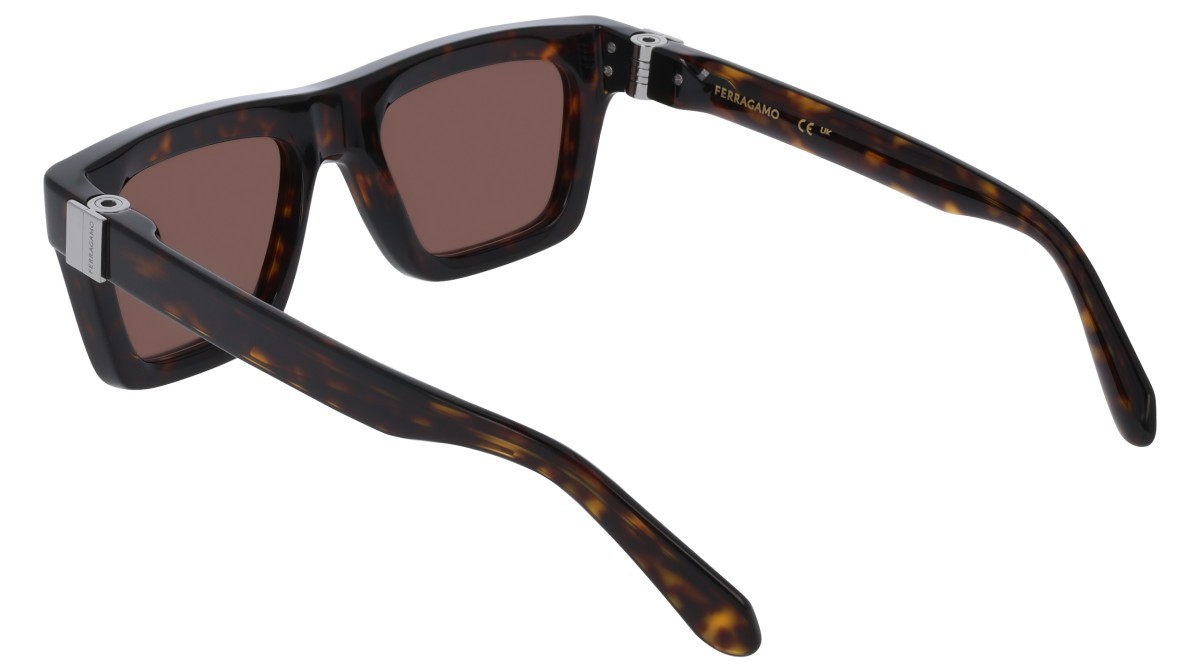 Sunglasses Salvatore Ferragamo SF2071S (242) color dark tortoise shape square lenses solid brown