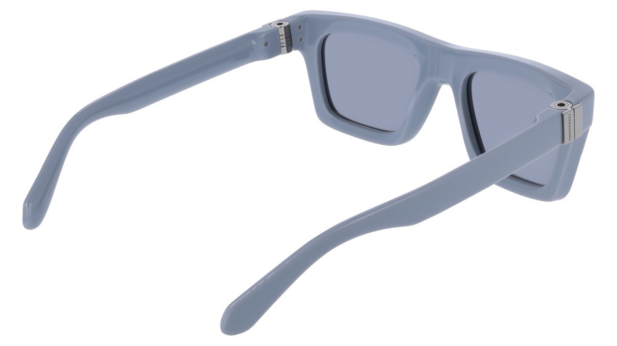 Sunglasses Salvatore Ferragamo SF2071S (452) color azure shape square lenses solid grey